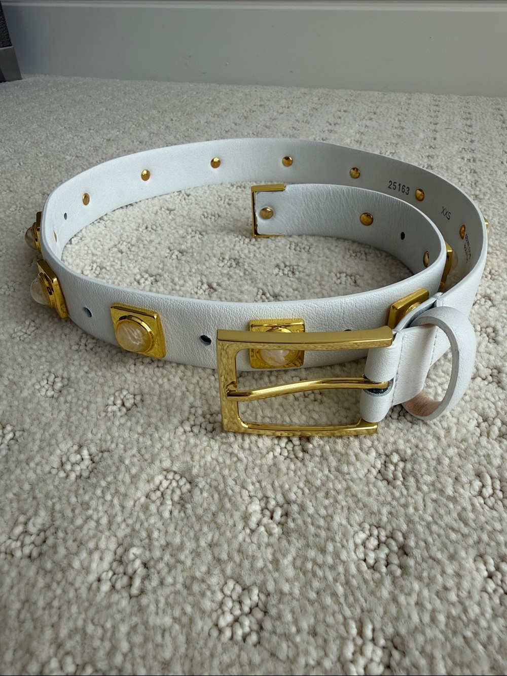 New Aureum Collective White and Gold No. 2 Belt